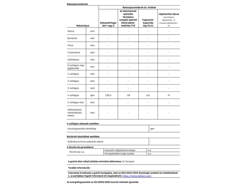 Liebherr GP 1476-21 Fagyasztószekrény