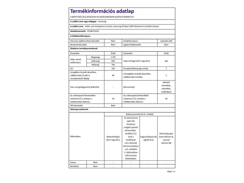 SAMSUNG RT58K7105SL/EO Felülfagyasztós kombinált hűtőszekrény