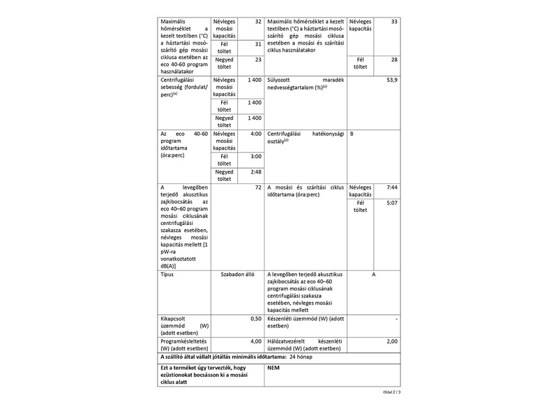 Samsung WD10T654DBH/S6 Mosó- és szárítógép