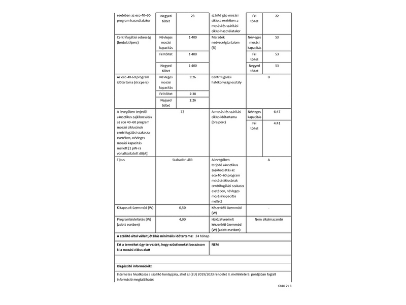 Samsung WD80T4046EE/LE Mosó- és szárítógép