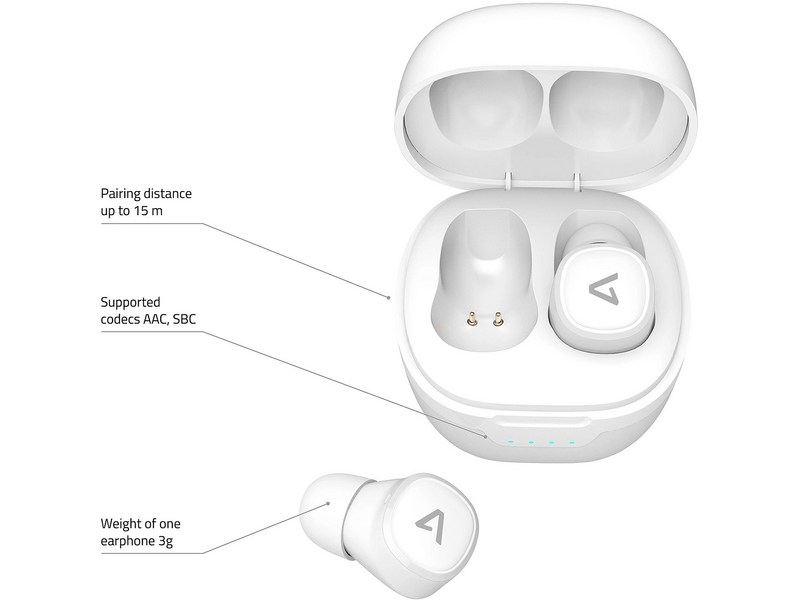 LAMAX Dots2 White Bluetooth fejhallgató