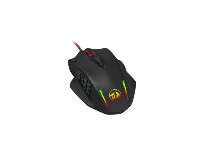 Redragon M908 IMPACT RGB gamer egér, fekete