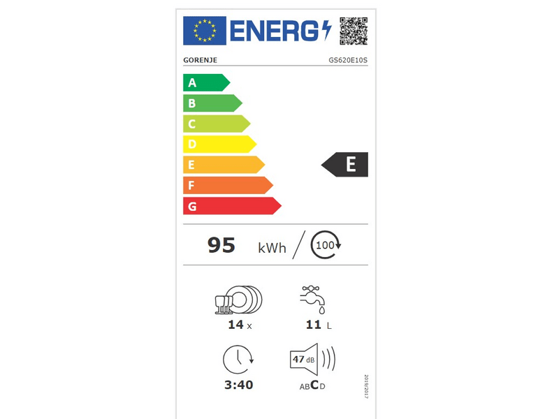Gorenje GS620E10S Szabadonálló mosogatógép