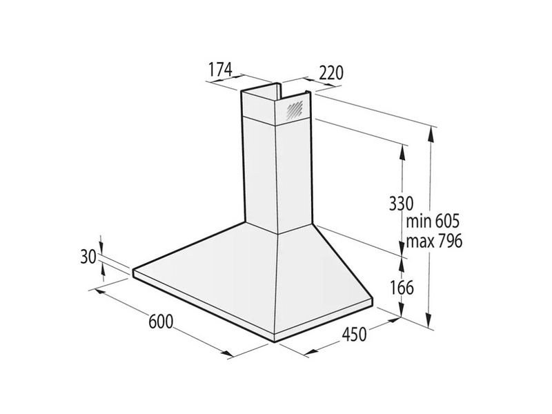 Gorenje WHC629E4W fali kürtős páraelszívó