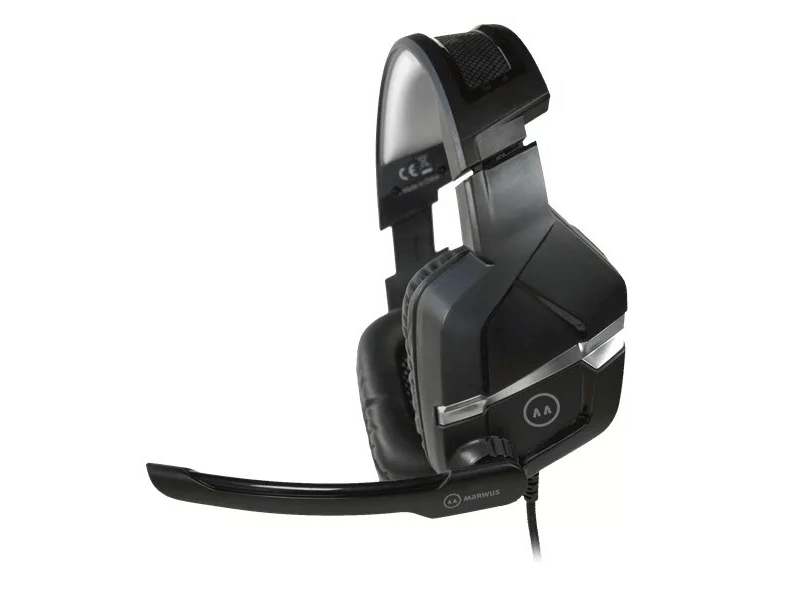 Marwus GH602 Vezetékes RGB Gamer Fejhallgató, Fekete