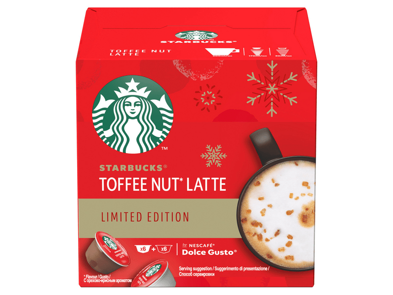 Starbucks by Nescafé Dolce Gusto Toffee Nut Latte Limitált kiadású Kávékapszula, 12 db