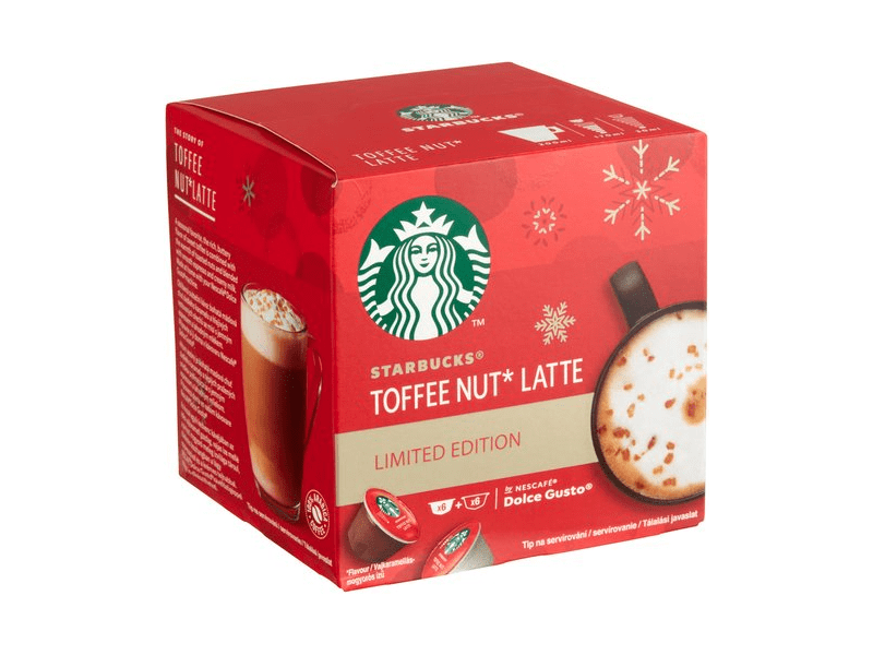 Starbucks by Nescafé Dolce Gusto Toffee Nut Latte Limitált kiadású Kávékapszula, 12 db