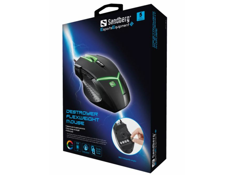 Sandberg Destroyer FlexWeight gamer egér (640-19)