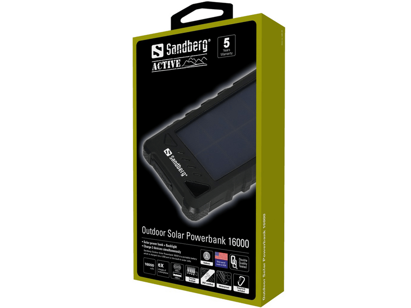 Sandberg 420-35 Kültéri napelemes 16000 mAh PowerBank