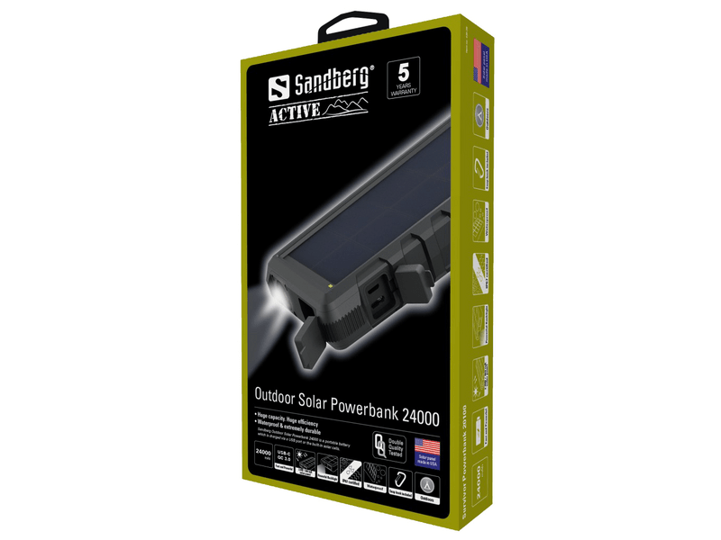 Sandberg 420-38 Kültéri napelemes 24000 mAh Powerbank