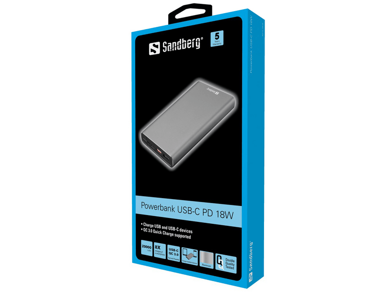 Sandberg 420-49 PD18W 20000 mAh USB-C Powerbank