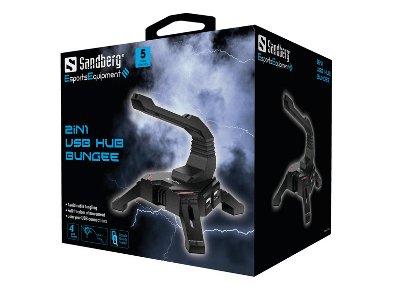 Sandberg 2 az 1-ben USB Hub Bungee (133-92)