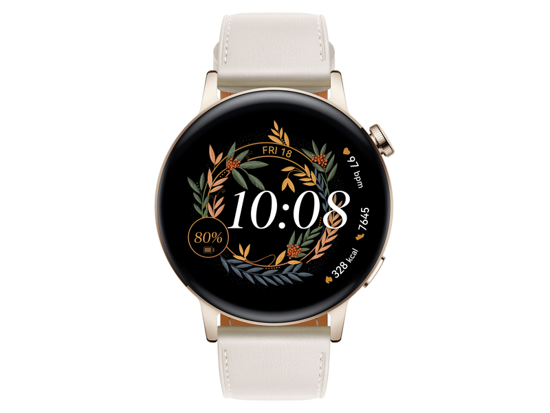 Huawei Watch GT 3 42 mm Okosóra, fehér