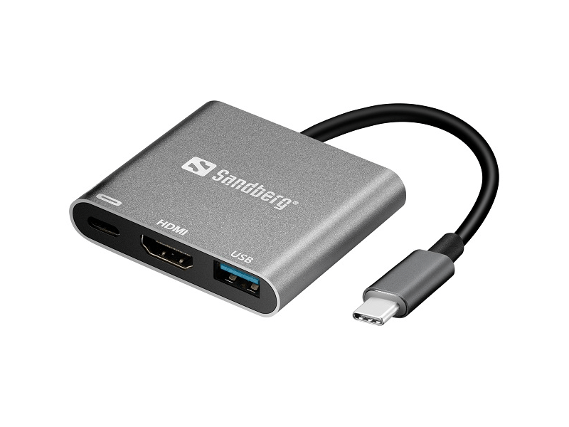 Sandberg USB-C mini dokkoló HDMI+USB (136-00)