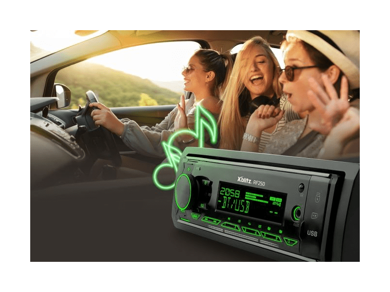 Xblitz RF250 autós Hi-Fi fejegység, színváltós