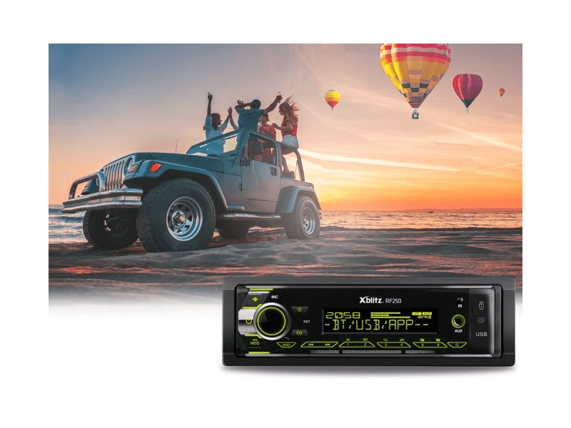 Xblitz RF250 autós Hi-Fi fejegység, színváltós