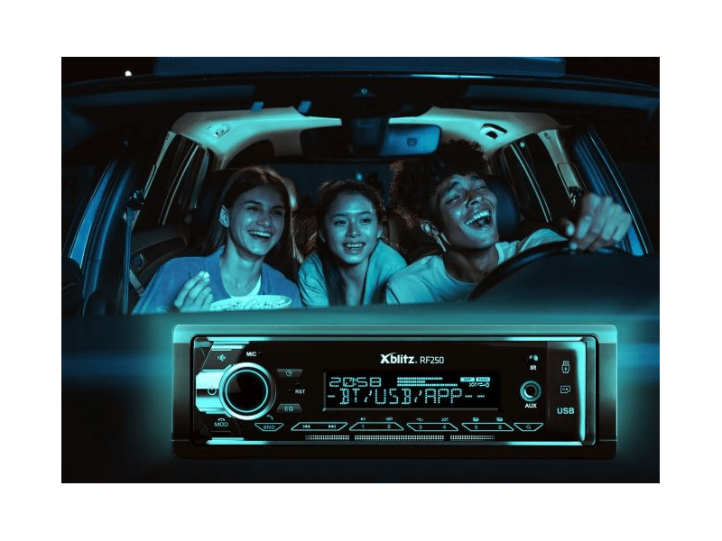 Xblitz RF250 autós Hi-Fi fejegység, színváltós