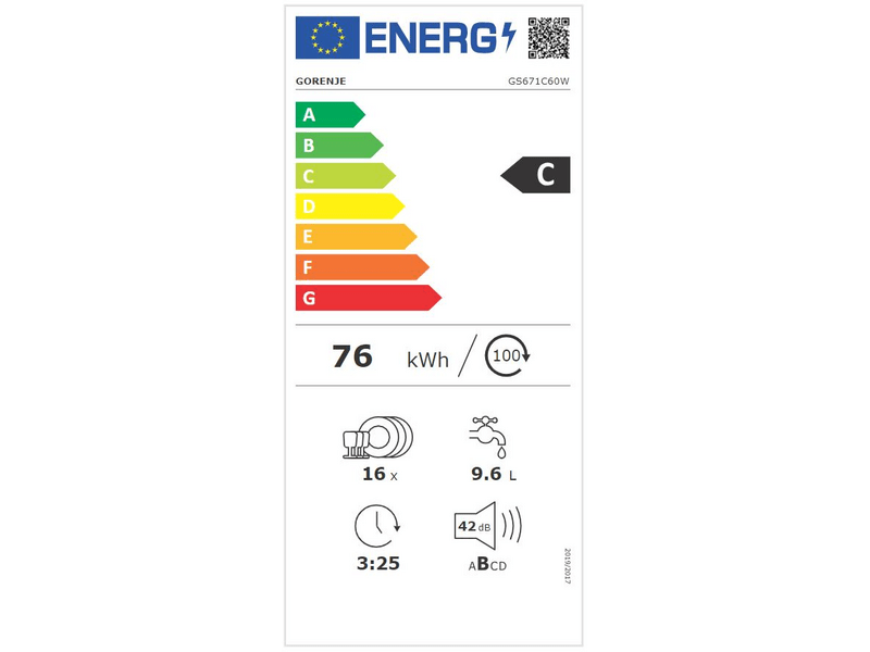 Gorenje GS671C60W Mosogatógép