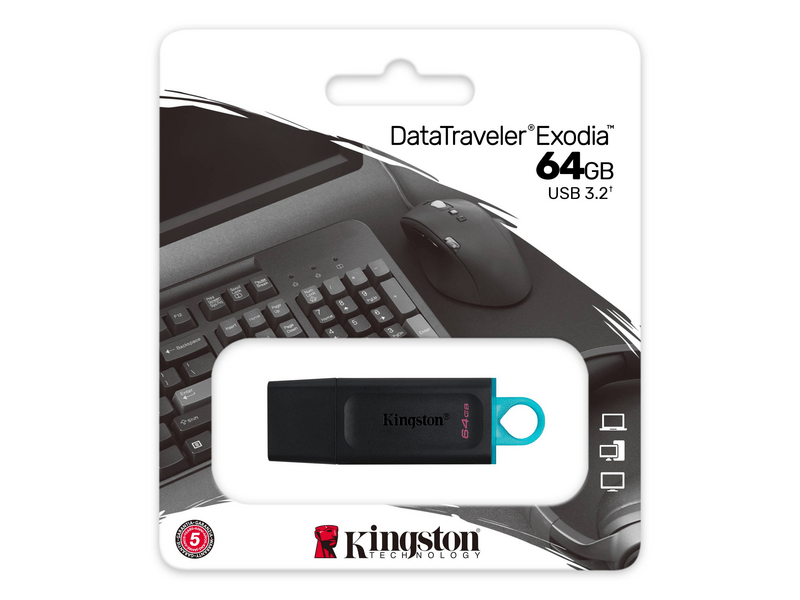 Kingston DataTraveler Exodia USB Flash Drive, 64 GB