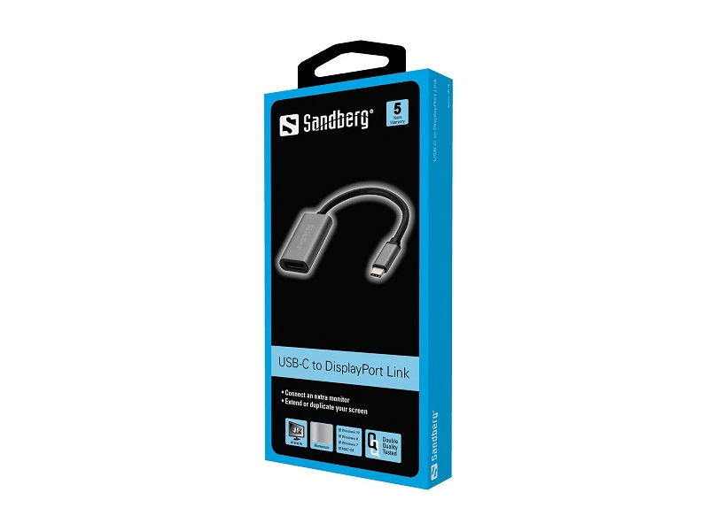 Sandberg USB-C és DisplayPort Link (136-19)