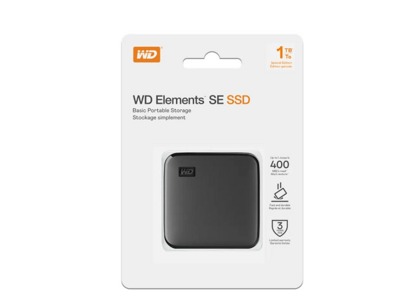 WD Elements™ SE 1 TB Hordozható SSD (WDBAYN0010BBK-WESN)
