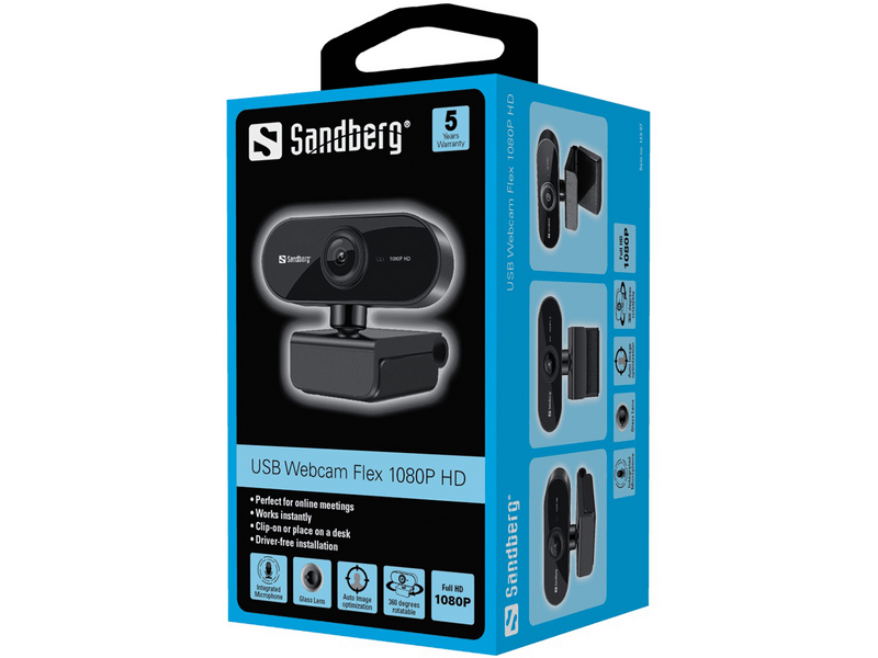 Sandberg Flex 1080P HD USB webkamera (133-97)