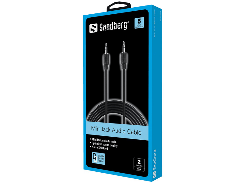Sandberg 501-24 MiniJack kábel, 2 m