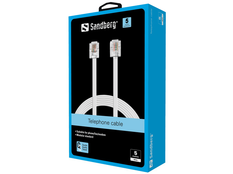 Sandberg 502-52 RJ11 Telefonkábel, 5 m