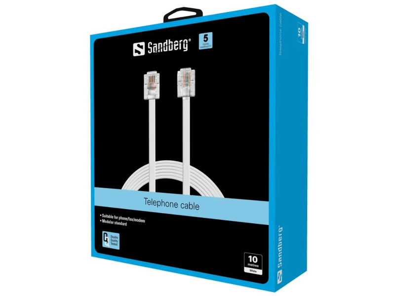 Sandberg 502-53 RJ11 Telefonkábel, 10 m