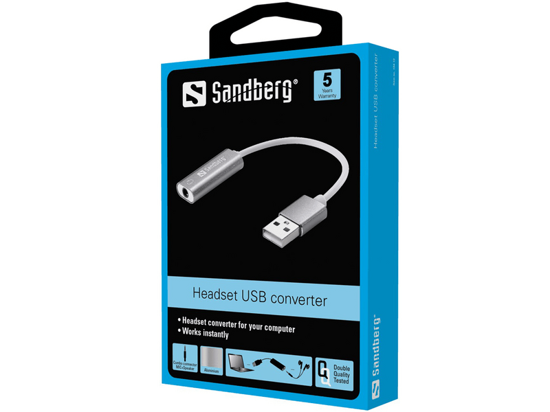 Sandberg Headset - USB Átalakító (134-13)