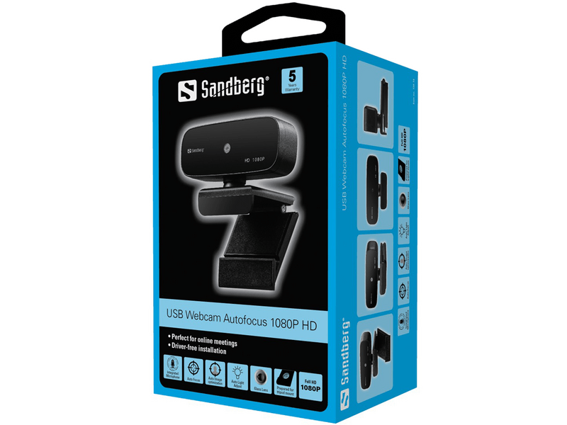 Sandberg USB Autofókusz Webkamera, 1080P (134-14)