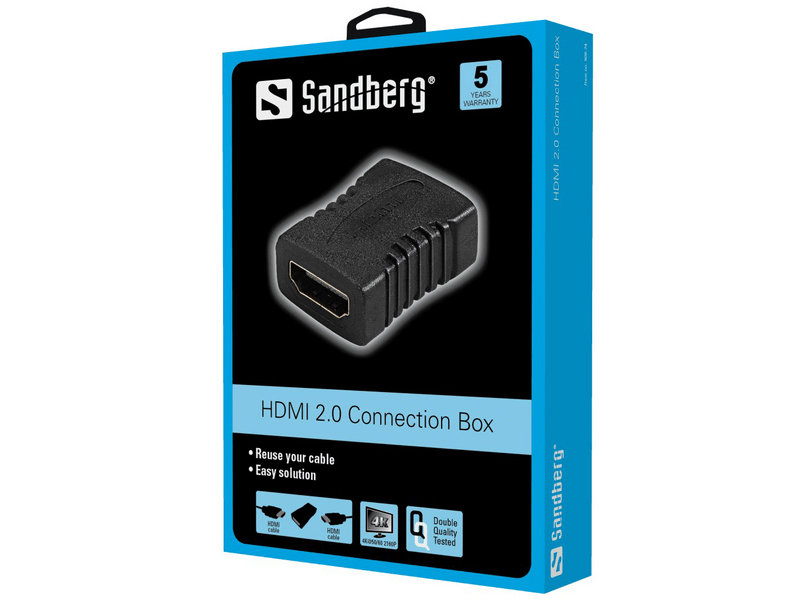 Sandberg 508-74 F/F HDMI 2.0 csatlakozó