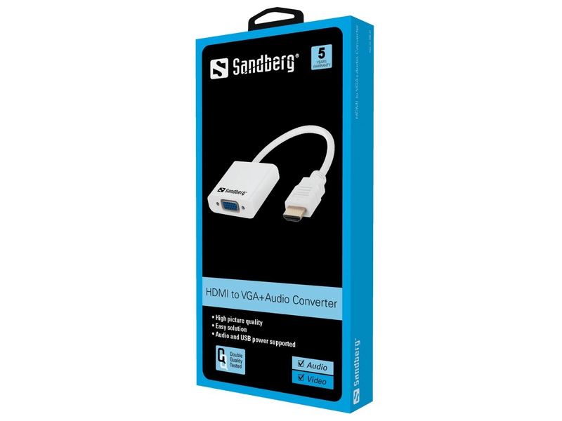 Sandberg 508-77 HDMI – VGA átalakító + audio konverter