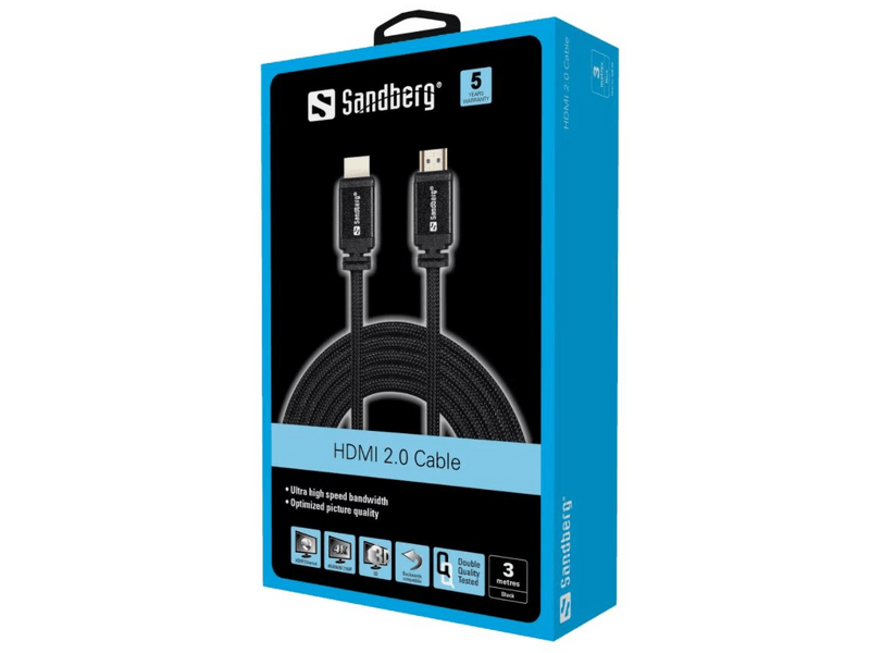 Sandberg 508-99 HDMI 2.0 kábel, 3 m