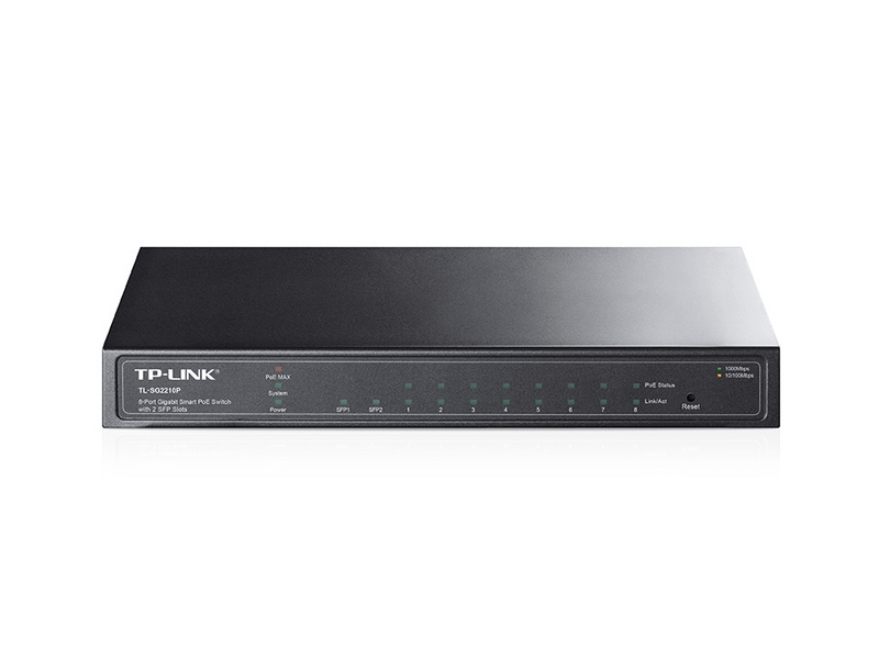 TP-Link TL-SG2210P JetStream Gigabites 8 portos switch 2 db SFP csatlakozóval