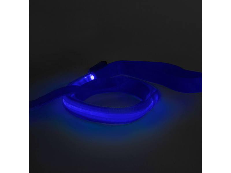 Yummie LED-es póráz, 120 x 2,5 cm, kék (60026D)