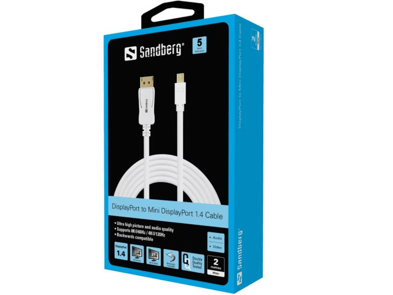 Sandberg DP-MiniDP kábel 2m 509-17
