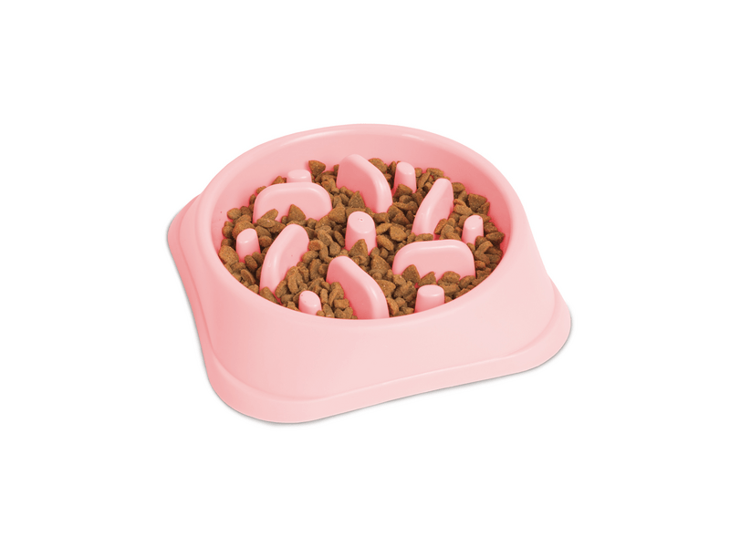 Yummie Etetőtál habzsolásgátlóval , 20 x 20 x 4,5 cm , korall (60061B)