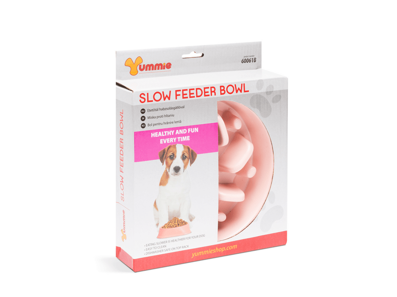 Yummie Etetőtál habzsolásgátlóval , 20 x 20 x 4,5 cm , korall (60061B)