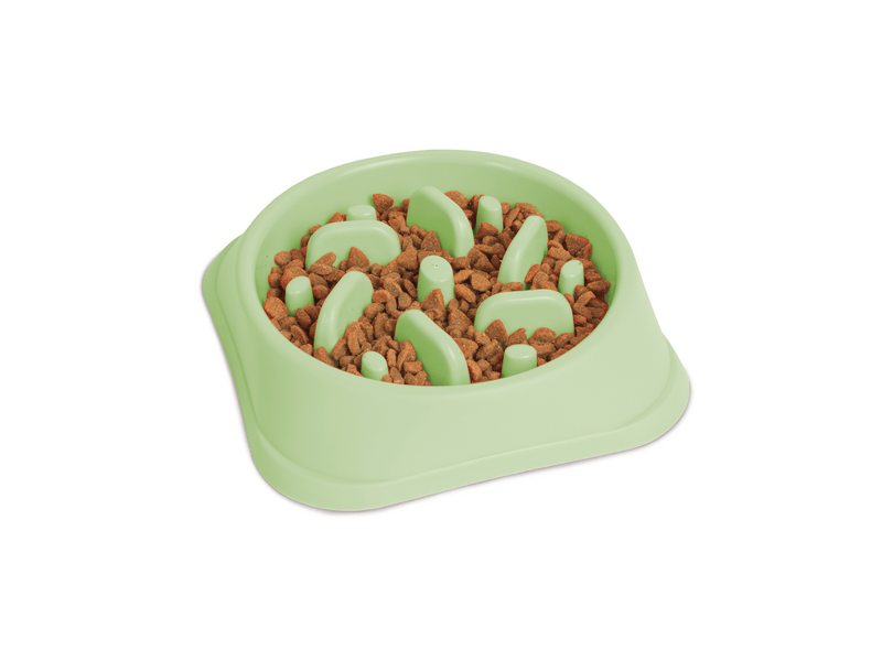 Yummie Etetőtál habzsolásgátlóval, 20 x 20 x 4,5 cm, zöld (60061C)
