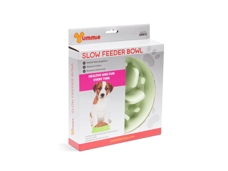 Yummie Etetőtál habzsolásgátlóval, 20 x 20 x 4,5 cm, zöld (60061C)
