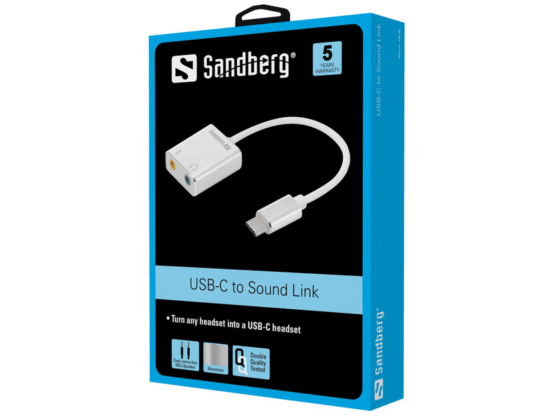 Sandberg 136-26 USB-C – Sound link átalakító