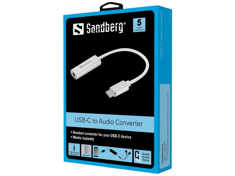 Sandberg 136-27 USB-C – Audio átalakító