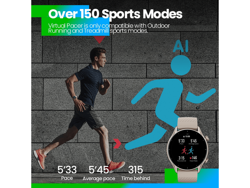 Amazfit GTR 3 Okosóra, Moonlight Grey