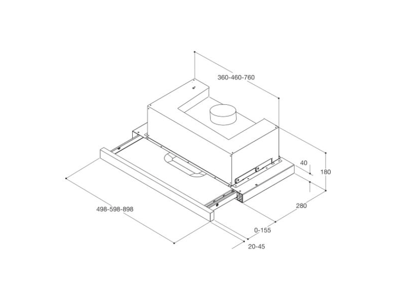 Whirlpool AKR 5390/1 IX Teleskopska napa
