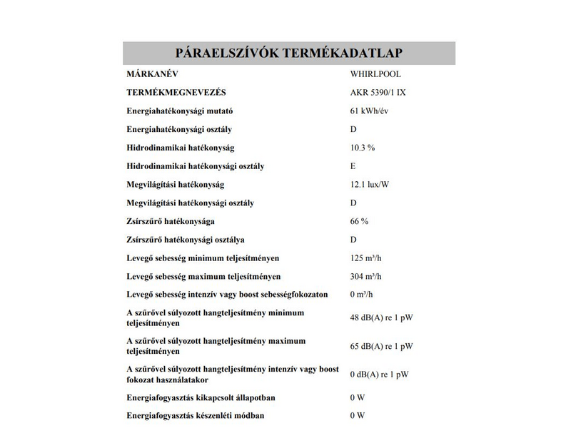 Whirlpool AKR 5390/1 IX Teleskopska napa