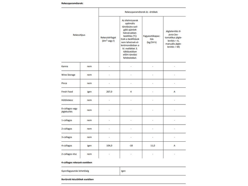 Whirlpool W7 931T W Alulfagyasztós kombinált hűtőszekrény
