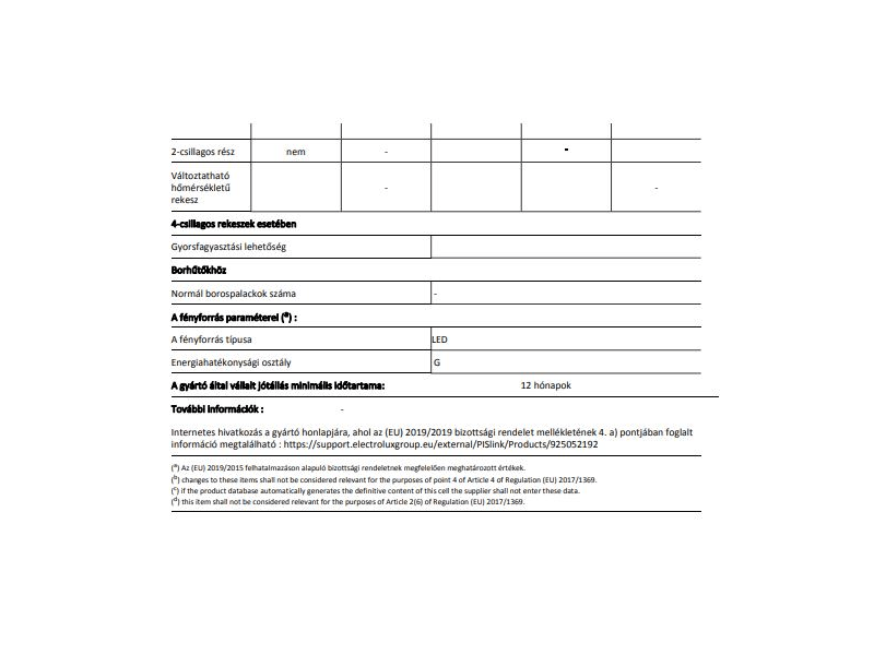 Zanussi ZRDN39FW Egyajtós hűtőszekrény