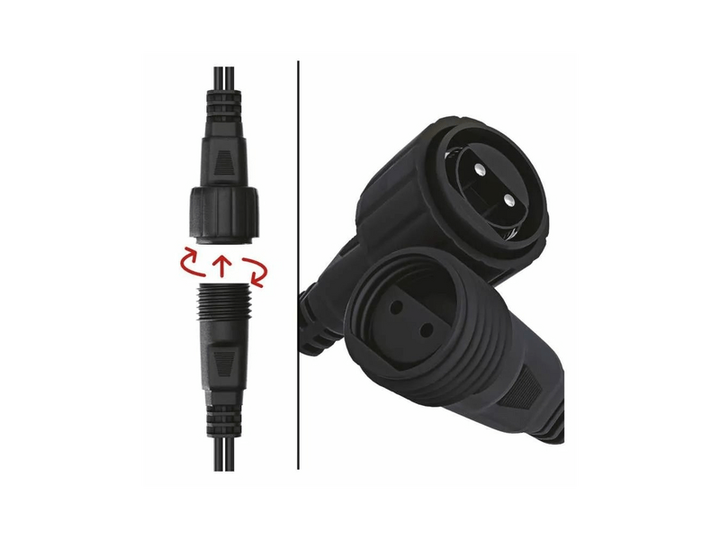 EMOS Profi LED sorolható füzér, villogó, fehér jégcsapok, 3 m, hideg fehér, időzítő, IP44 (D2CC04)