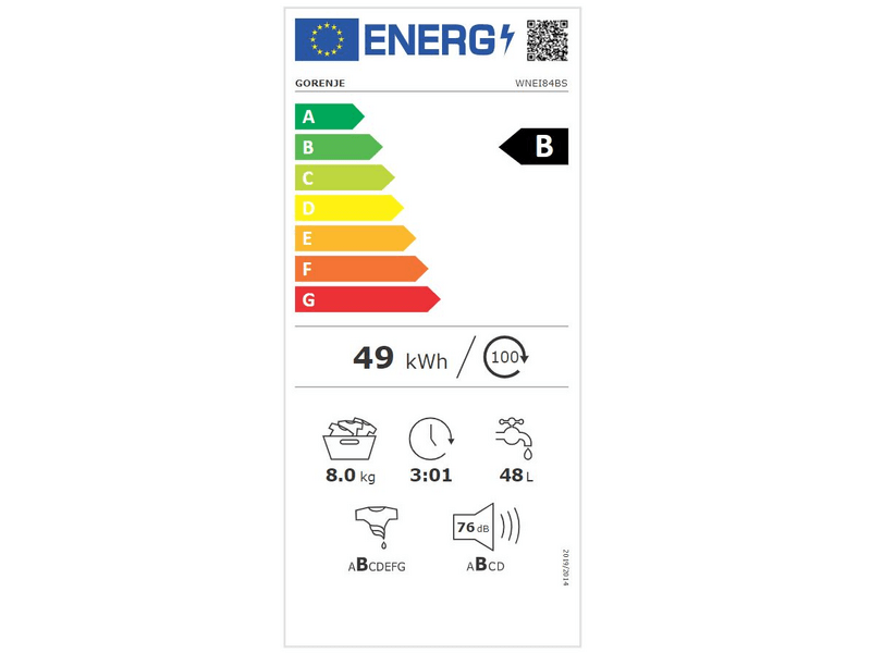 Gorenje WNEI84BS Elöltöltős mosógép